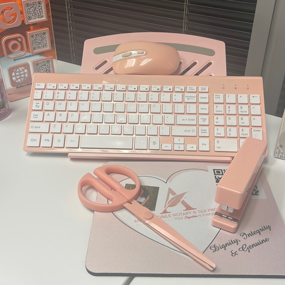 Blush Pink Mouse and Key board